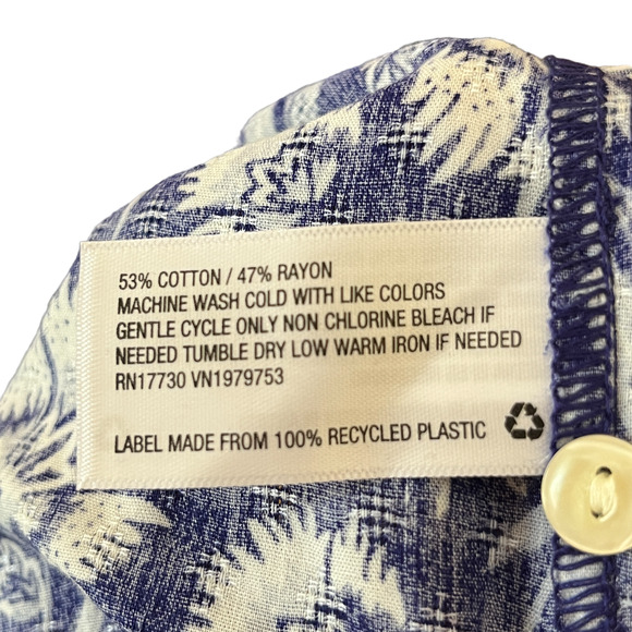 Universal Thread Shirt Blue Cottage Core Floral Ruffle New M - Picture 7 of 7